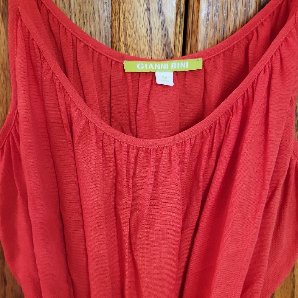 Gianni Bini Vibrant Red Sleeveless Blouse